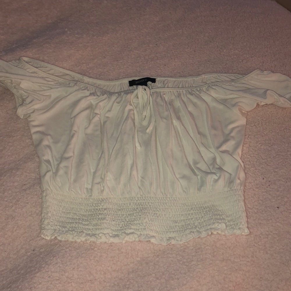 forever21 white off the shoulder top
